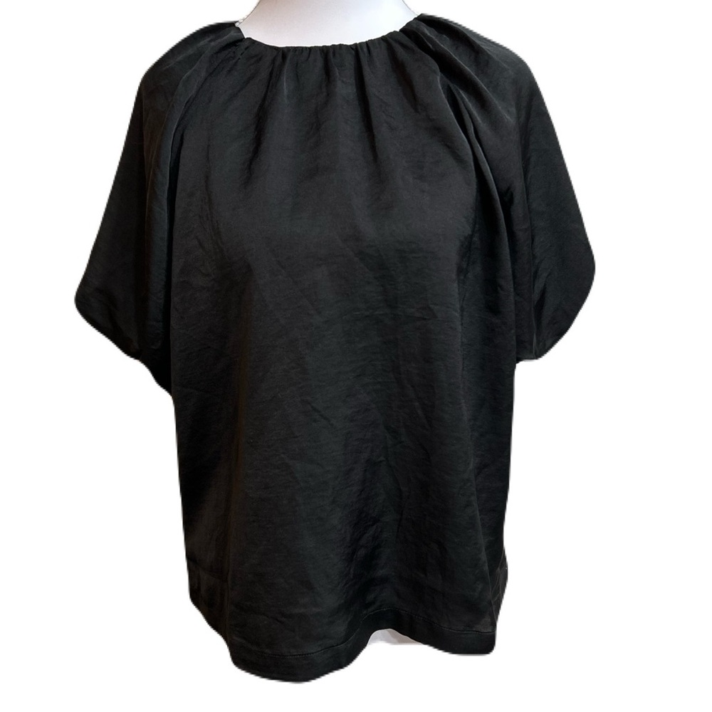 Ann Taylor Black Flowy Blouse XS